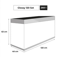 Aquarium Glossy 120 Day & Night Gris Laqué LED AQUAEL - 260L