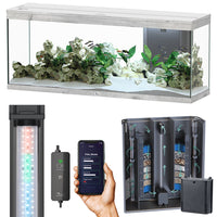 Splendid Ultra 150 AQUATLANTIS Chêne Blanc - Aquarium Equipé 298 L