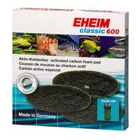 Coussins de Mousse Filtrante au Charbon Actif EHEIM - Lot de 3 pour Classic 600