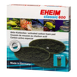 Coussins de Mousse Filtrante au Charbon Actif EHEIM - Lot de 3 pour Classic 600