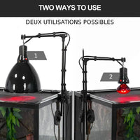 REPTIZOO Zwarte diepe reflectorkoepel - Max. 200W