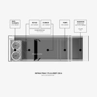 Infinia Frag 175.6 Noir WATERBOX - Aquarium Récifal 446 L