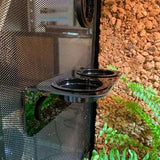 REPTIZOO Mangiatoia magnetica doppia nera - 15 cm