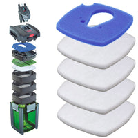 Set Coussins de Mousse Bleue et Ouate EHEIM - Lot de 5 pour Professionel 3 1200XL et 1200XLT