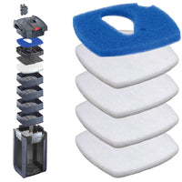 Set Coussins de Mousse Bleue et Ouate EHEIM - Lot de 5 pour Professionel 3e/5e 450, 600T et 700