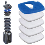 Set Coussins de Mousse Bleue et Ouate EHEIM - Lot de 5 pour Professionel 3e/5e 450, 600T et 700
