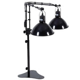 REPTIZOO Lampstatief met dubbele koepel