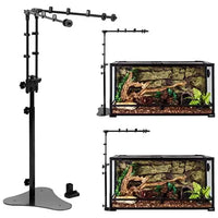 REPTIZOO Lampstatief met dubbele koepel