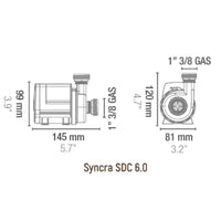 Pompa Syncra SDC 6.0 SICCE - da 2000 a 5500 L/h