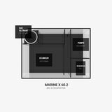 Marine X 60.2 Aspen WATERBOX - Aquarium Marin 136 L