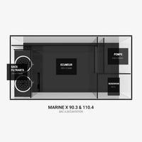 Marine X 90.3 Aspen WATERBOX - Aquarium Marin 224 L