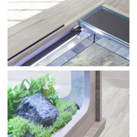 Aquatable 100 x 63 AQUATLANTIS Chêne Blanc - Aquarium Équipé 177 L