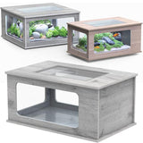 Aquatable 100 x 63 AQUATLANTIS Chêne Blanc - Aquarium Équipé 177 L