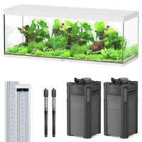 Sublime 200 x 70 AQUATLANTIS Blanc Laqué - Aquarium Equipé 853 L