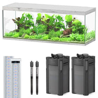 Sublime 200 x 70 AQUATLANTIS Chêne Blanc - Aquarium Equipé 853 L