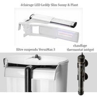 Nano-Aquarium Fish & Shrimp Set Duo 35 Équipé Blanc AQUAEL - 49L