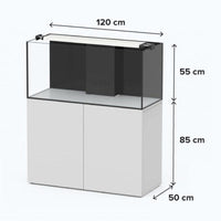 Aquaview SW 120 AQUATLANTIS Blanc Laqué - Aquarium Eau de Mer 278 L