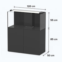 Aquaview SW 120 AQUATLANTIS Noir Laqué - Aquarium Eau de Mer 278 L