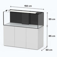 Aquaview SW 150 AQUATLANTIS Blanc Laqué - Aquarium Eau de Mer 415 L