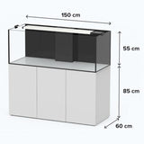 Aquaview SW 150 AQUATLANTIS Blanc Laqué - Aquarium Eau de Mer 415 L