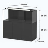 Aquaview SW 150 AQUATLANTIS Noir Laqué - Aquarium Eau de Mer 415 L