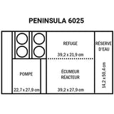 Peninsula 6025 Noir WATERBOX - Aquarium Marin 527 L